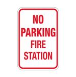 No Parking Fire Station Sign 12"x18"